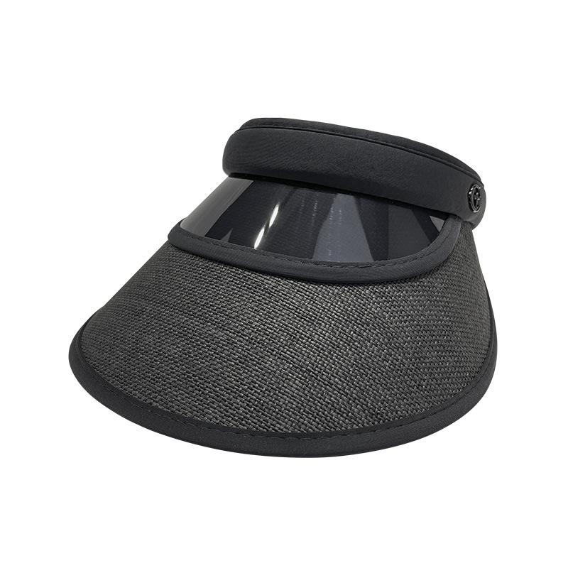 Summer Sun Protection UV Hollow Top Straw Hat for Women's Travel and Vacation Big Edge Sunshade Sun Hat
