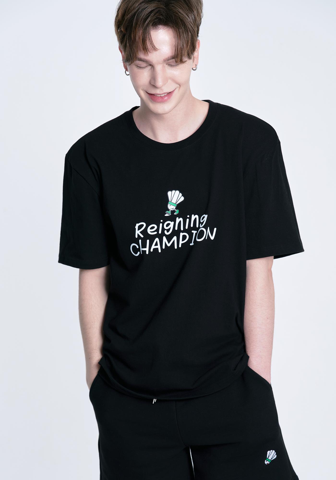 Mestari Badminton Rc T-Shirt Unisex Short Sleeve T-Shirt Ct3001 Black S