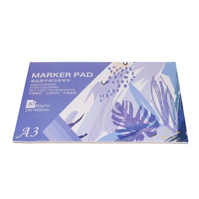Marker Pad Sketchbook 30 Sheets of Paper Art Paper 80gsm Painting Drawing Supplies A3