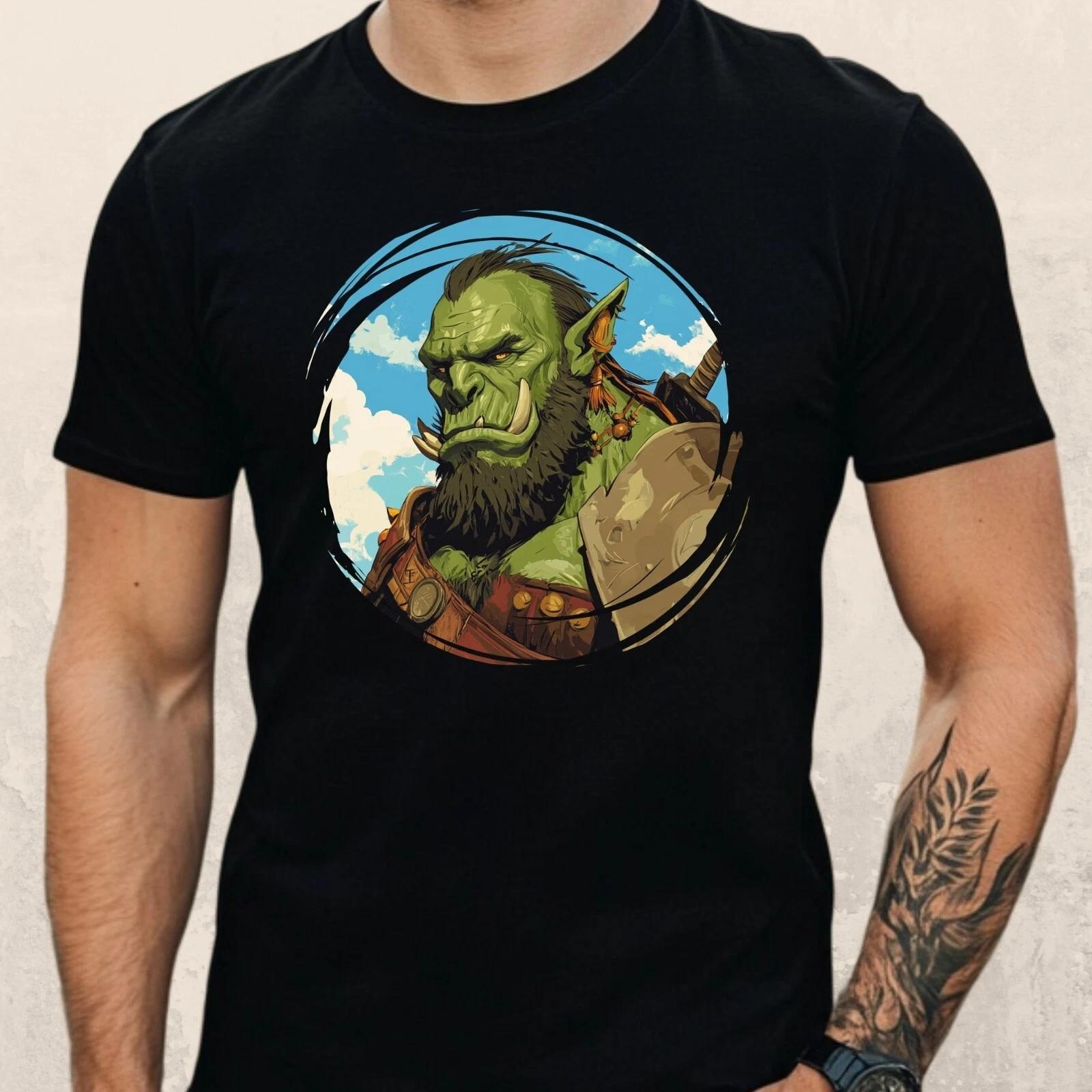 T-Shirt Herren Ork-Krieger Motiv Baumwolle Größe S bis 5XL S