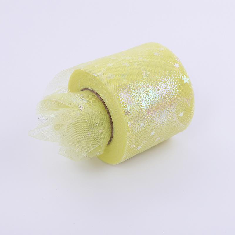 Rainbow Love Heart Tulle Ribbon for Crafts Gift Diy Package Wrap Decorative Ribbons Love Stars Lace Christmas Decor