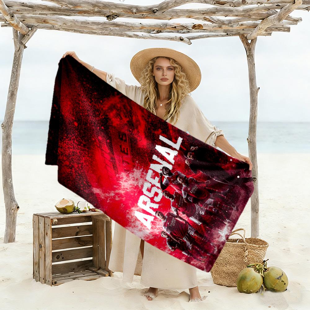 Arsenal Football Player Beach Towel Quick-Dry Soft Microfiber Comfortable Lightweight