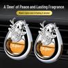Diamond-Studded Deer Car Perfume: Elegant Air Vent Freshener & Cute Ornament for Women's Car Interiors