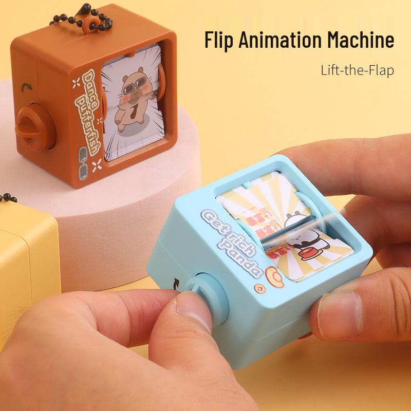 Capybara Flipbook Keychain: Novelty Decompression Toy Pendant