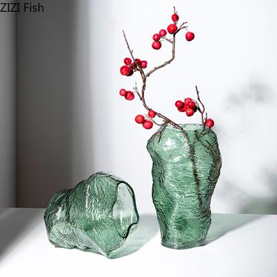 Moderne transparente Glasvase, Dekoration, kreativer Esstisch, trockene Blumenvase, Blumenarrangement, Kunst, Wohnkultur, Hydrokulturvase