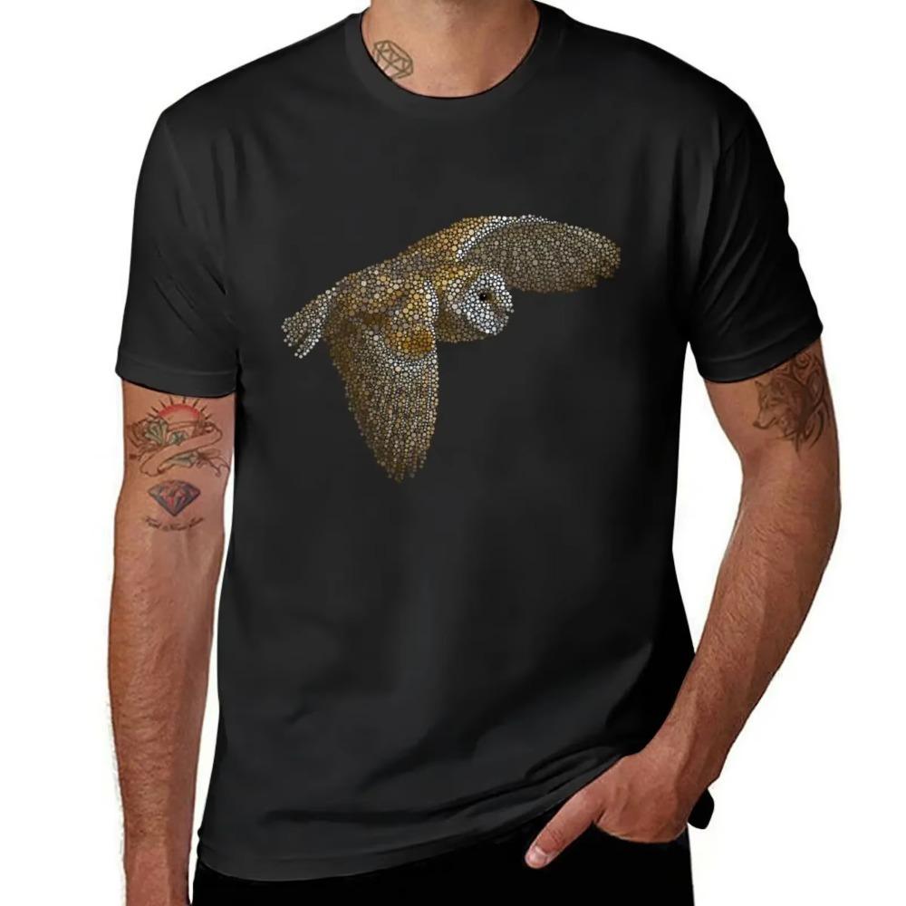 

Bubbly Barn Owl T-Shirt blanks tops fitted t shirts for men XXXXXL чёрный