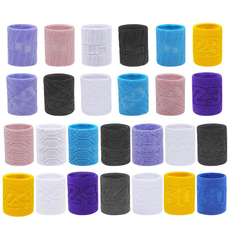 1 Pair Cotton Elastic Wristband Support Basketball Wrist Brace Wraps Men Kids Gym Fitness Powerlifting Tennis Sweat Absorption 1
