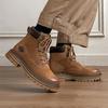 "2024 Autumn Genuine Leather Retro Martin Boots - High Top Casual Work Shoes"
