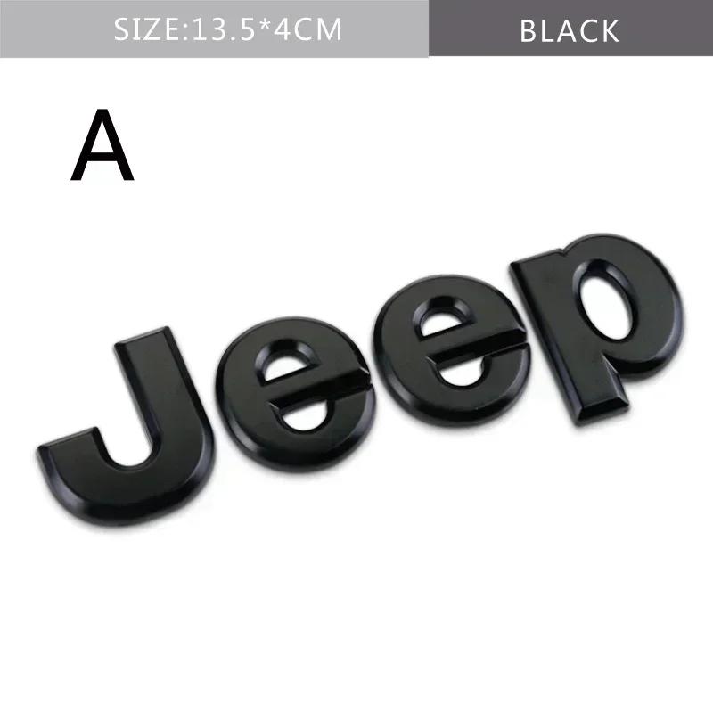 Per Jeep Per JEEP Wrangler Tj Jk Jl Grand Cherokee Commander Renegade Liberty Compass Patriot Emblema Laterale del Bagagliaio Anteriore dell'Auto Met