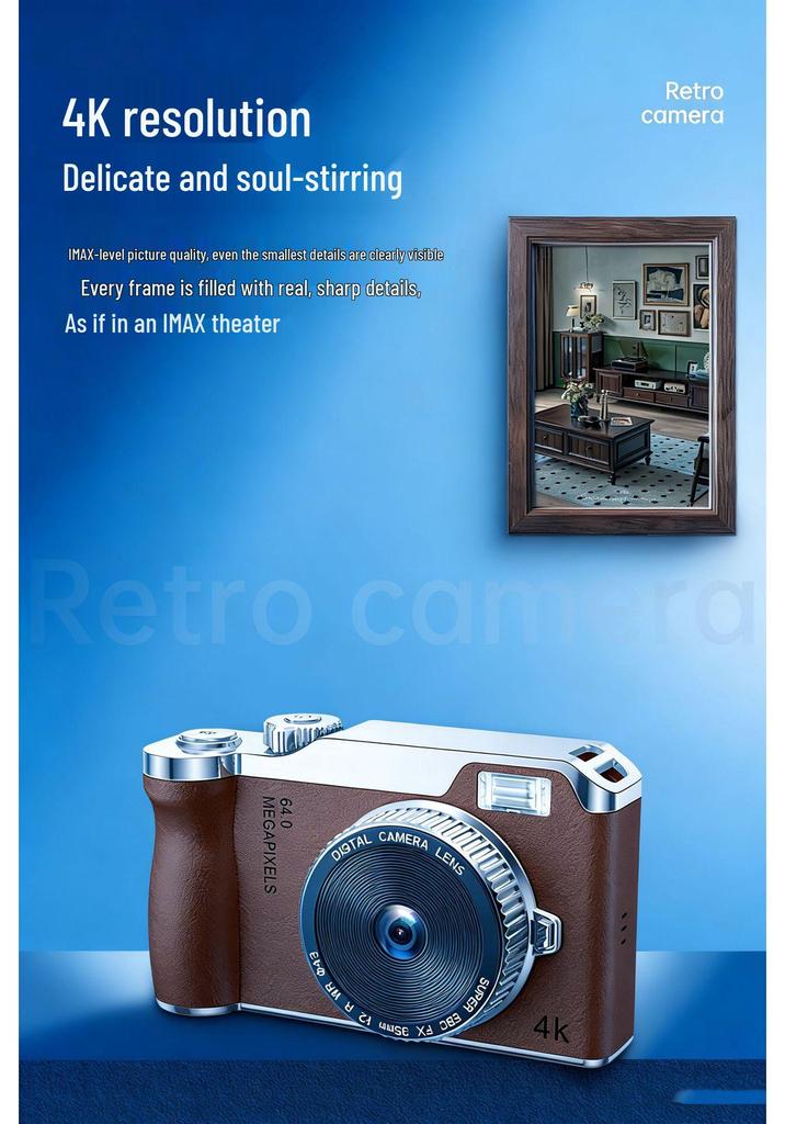 HD Pixel Dual Selfie Retro Mini Mirrorless Camera for Students