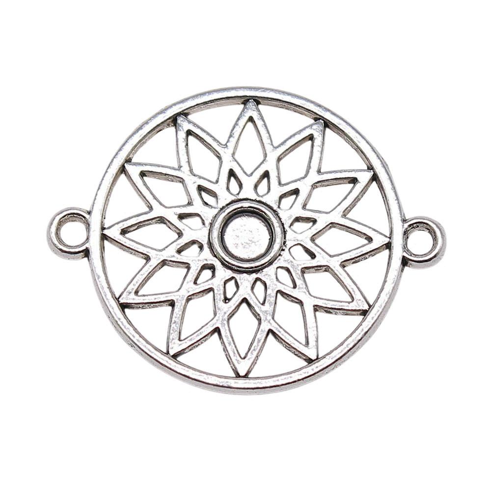 Filigree Diamond Shaped Connectors Ornate Multi Loop Links For Jewelry