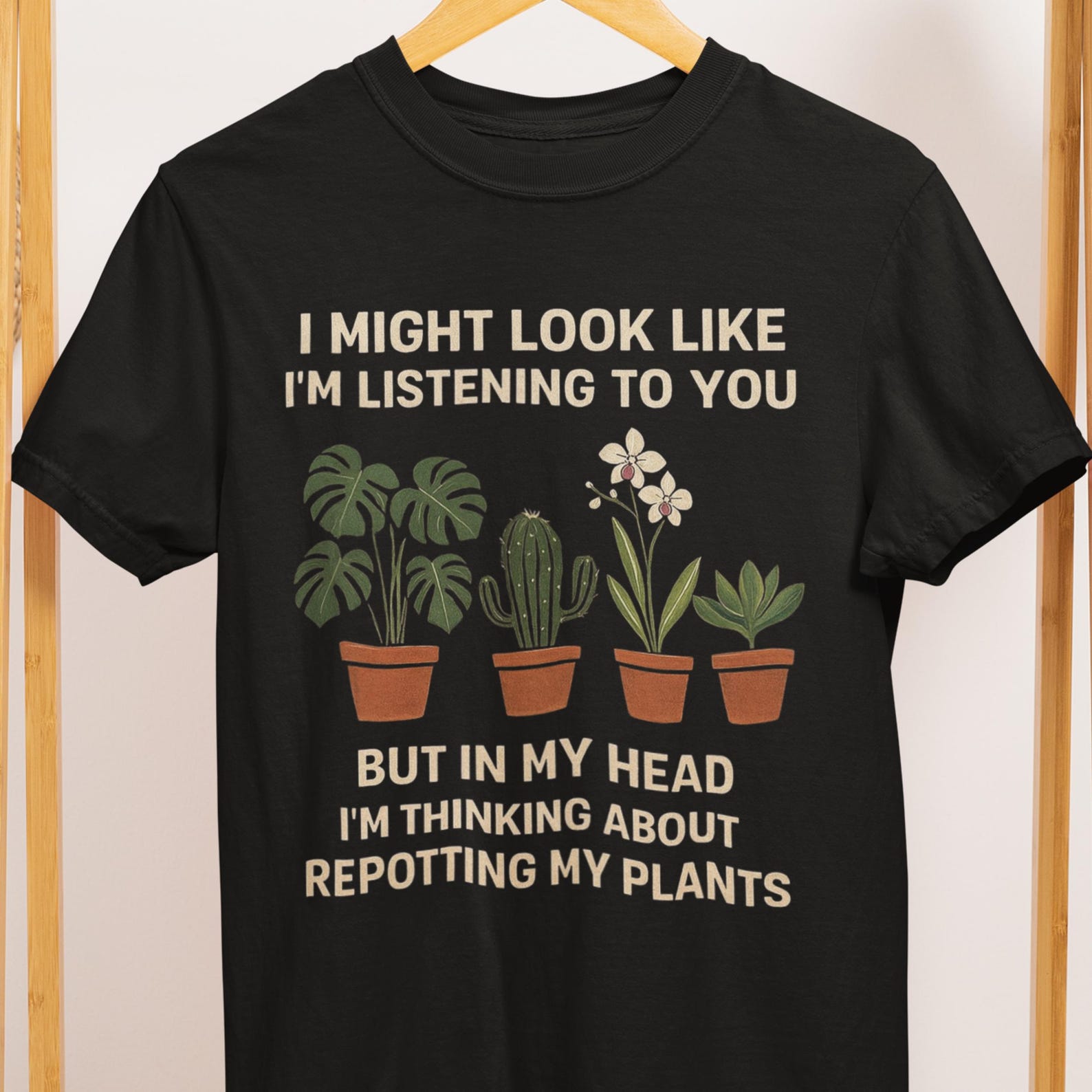 Repotting Plants Shirt – Funny Plant Lover Gardening Humor Tee (Comfort Colors 1717) 4XL