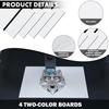 Double Color Acrylic Sheet (8" x 12", 200 * 300 mm, 4 Pieces)-White/Black