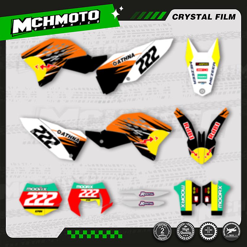 MCHMFG Motorcycle Graphics Background Decal Sticker for KTM SX SXF 2007 2008 2009 2010 EXC XCW 2008 2009 2010 2011
