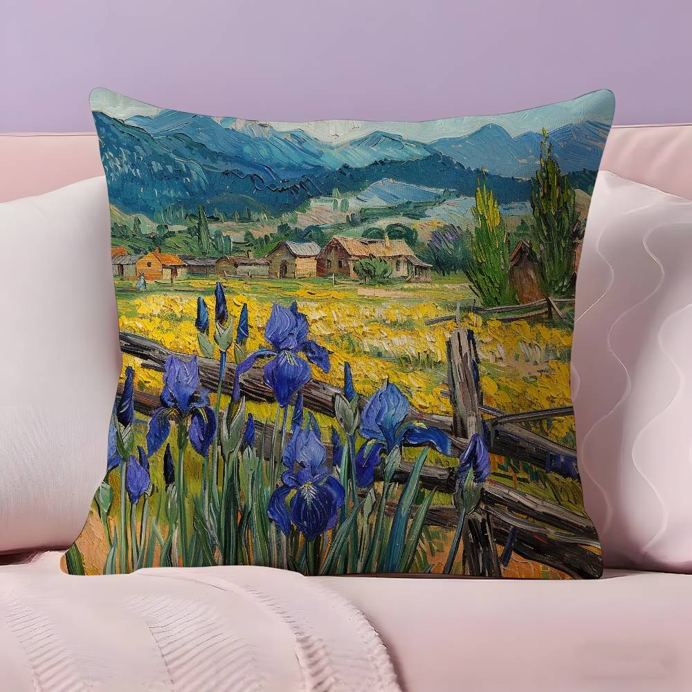 Styl krajinomalby Povlak na polštář Ultra měkká tkanina šetrná k pokožce Komfort jako obláček & Skrytý zip