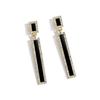 Simple and versatile geometric long earrings Women's simple crystal earrings Korean pendant temperament long earrings