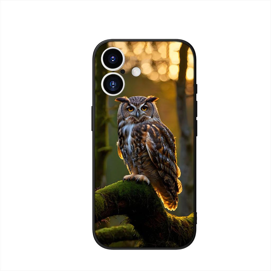 Owl Cartoon Phone Cover Case for Apple iPhone 16 15 14 Plus 13 12 Mini 17 Pro Max + 16E Air 16+ ProMax Casing