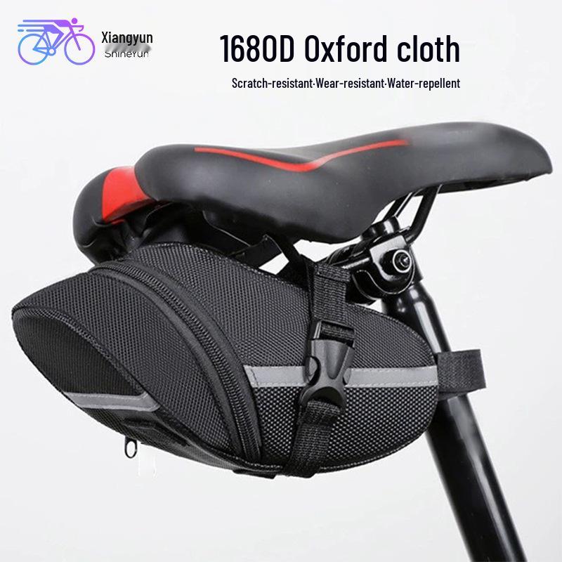 

Large Capacity Water-Repellent Breathable Mountain Bike Tail Bag with Wear-Resistant Hard Shell 3 inch чёрный