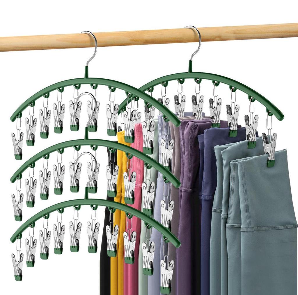 Stainless Steel Multi-Clip Clothes Hanger for Socks & Underwear