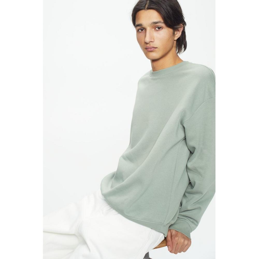 

Толстовка свободного кроя HM серо-зеленого цвета