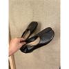 Strong push~ 2025 spring and summer Korean version super ins retro split-toed pig's trotters simple and versatile thick heel Doudou shoes single shoes