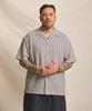 RUGGED HOUSE Vertical Texture Open Collar Shirt Beige