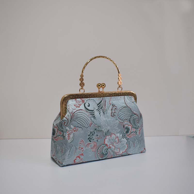 Handgefertigte Stoff Chinesische Goldtasche tragbare Messenger-Kette Schneiden Salon Teambuilding-Klasse Lehrmaterialtasche