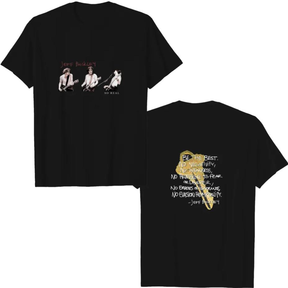 Both Sided Reprinted - 1994 Jeff Buckley So Real Unisex Black T-shshirt M