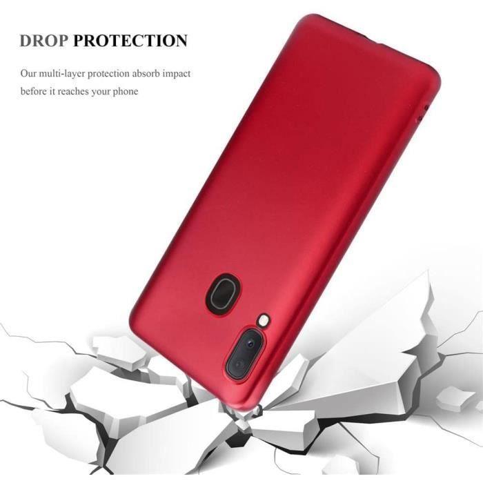 Coque de Protection - PROSHOP - pour Samsung Galaxy A20e - Rouge - Souple - Finition Mate Silicone