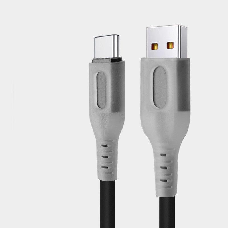 Luminous Silicone Type-C Charging Cable, 3A Fast Charging for Android & Apple Devices
