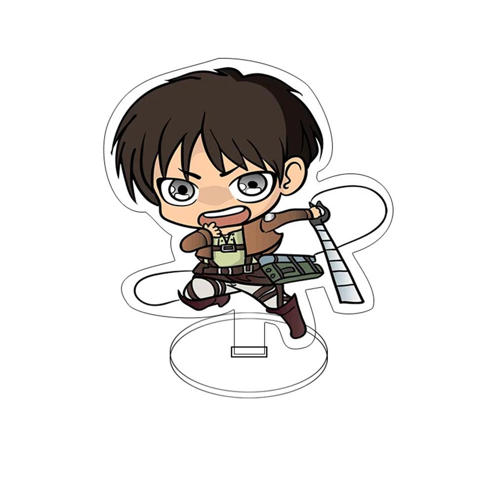Charm Anime Fans Gifts HD Figure Attack on Titan Alan Yeager Hanji Zoe Acrylic Stand Model Desktop Decoration Series 15cm