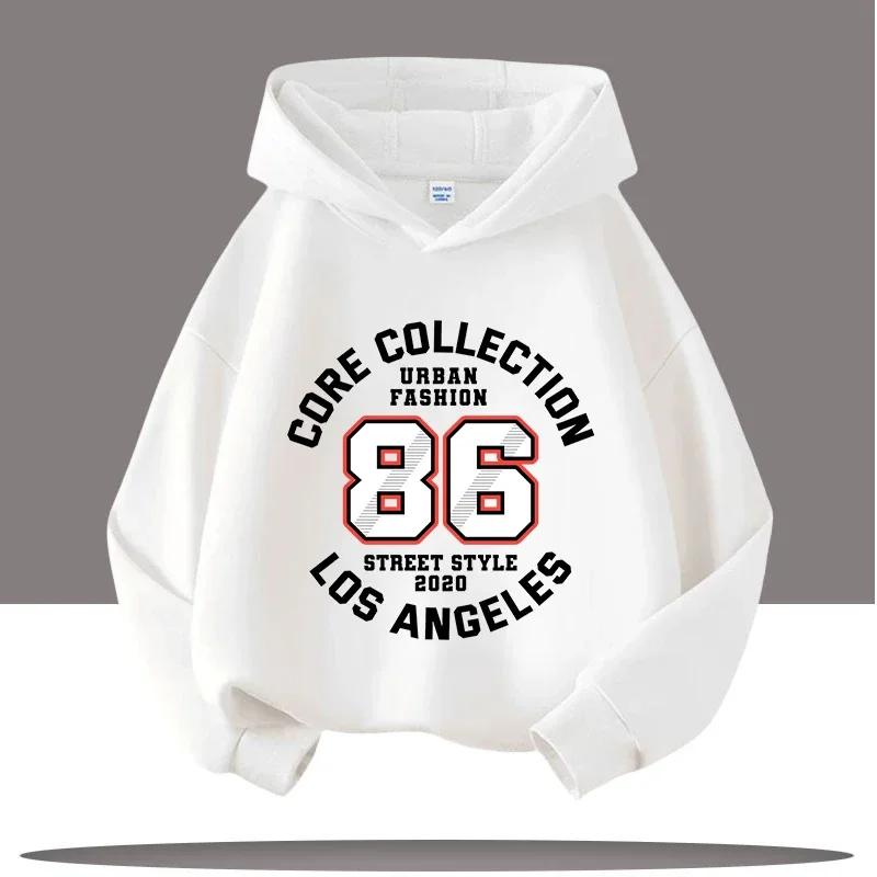 New Retro Digital Printed Children's Hooded Cartoon Boy and Girl Casual Autumn Hoodie
