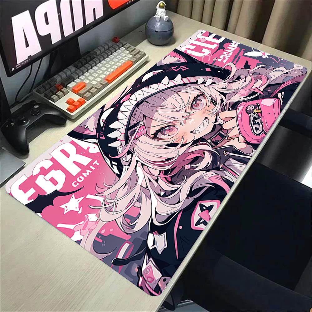 Girls and Cat Xxl Mouse Pad 900x400 Kawaii Anime Girl Deskmat Pc Gaming Accessories Computer Offices Non-slip Mousepad Keyboard