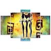 Five piece picture canvas print Africa Women Dancing