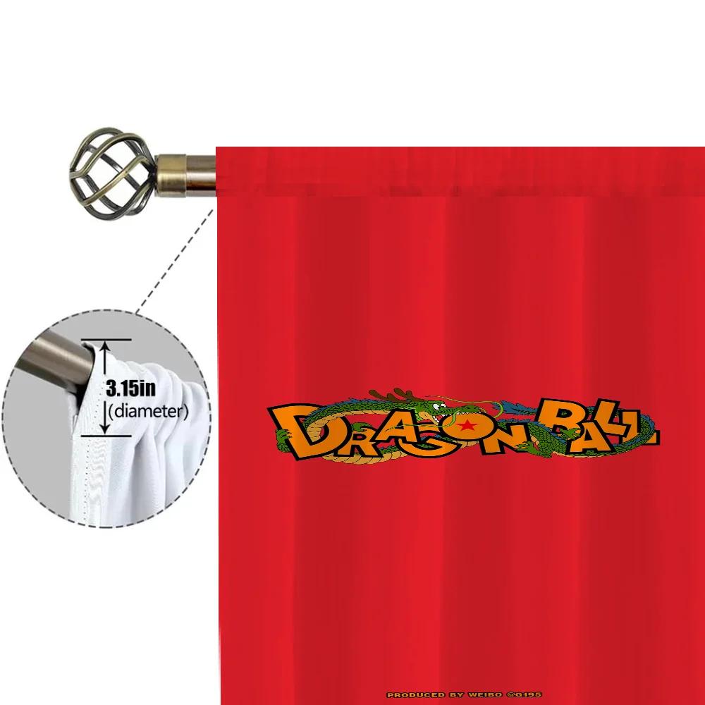 Zasłony kuchenne do wnętrza domu do salonu 2 sztuki Zasłony zaciemniające Zasłona na drzwi Dragonball Przegroda Dekoracja sypialni