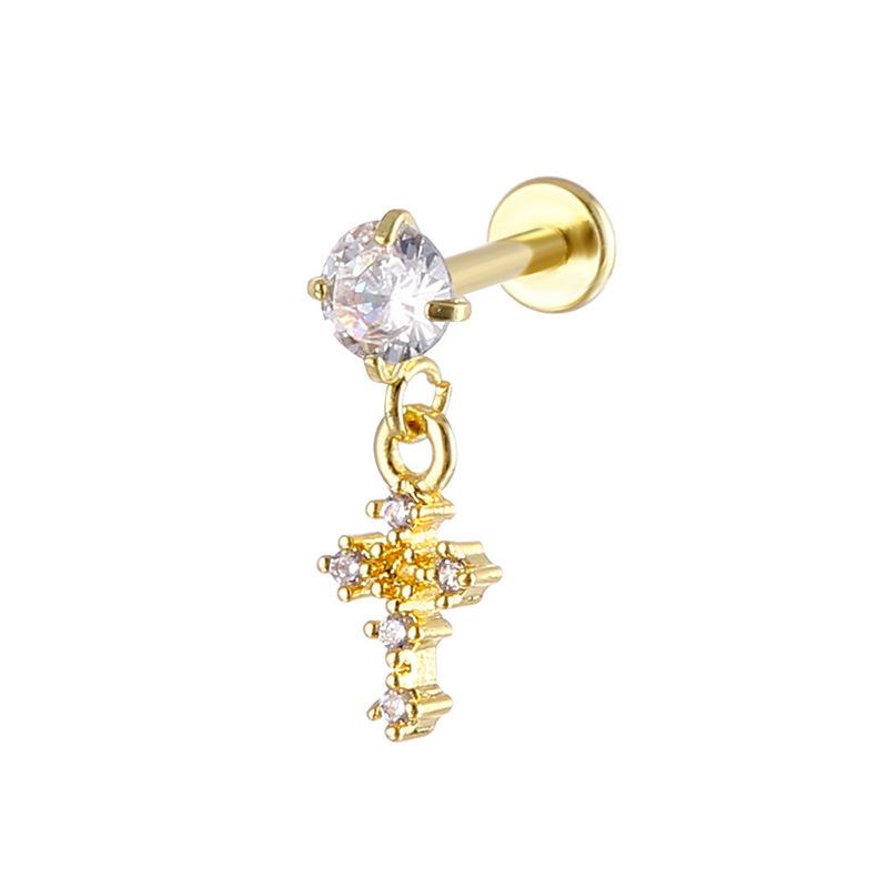 Internally Threaded Lip Stud Ear Cartilage Hoop Dangle Body Piercing Jewelry