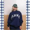 Embroidered Women's Half-High Collar Loose Pullover Sweatshirt, Long-Sleeved Winter Top