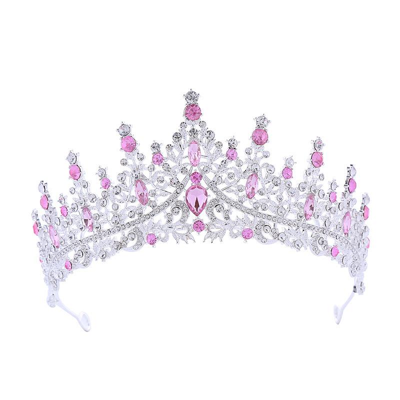 Corona da sposa Accessori per capelli in lega Abito da sposa Fascia con strass Corona elettrolitica Cena Copricapo da sposa in metallo