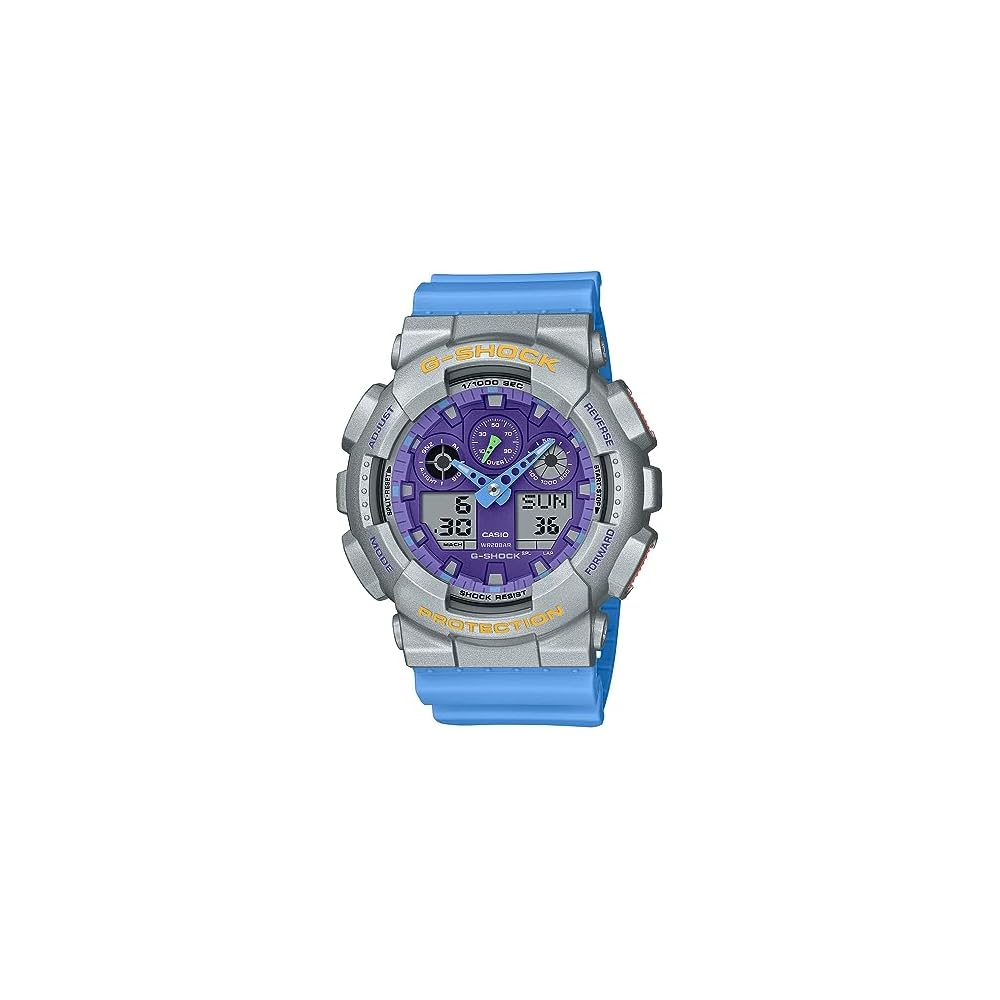 Casio G-Shock GA-100EU-8A2JF Blue Analog-Digital Watch Water Resistant Shock Resistant