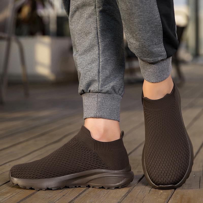 Men’s Moccasins Loafers Casual Slip on Walking Shoes Summer Men’s Slip-ons Lightweight Socks Khaki Black Shoes for Boy Large Size 38-47