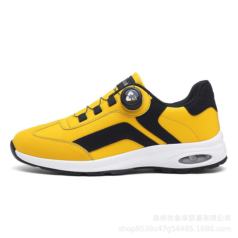 New low-top air cushion rotating buckle sports shoes outdoor light and comfortable cushioning casual shoes