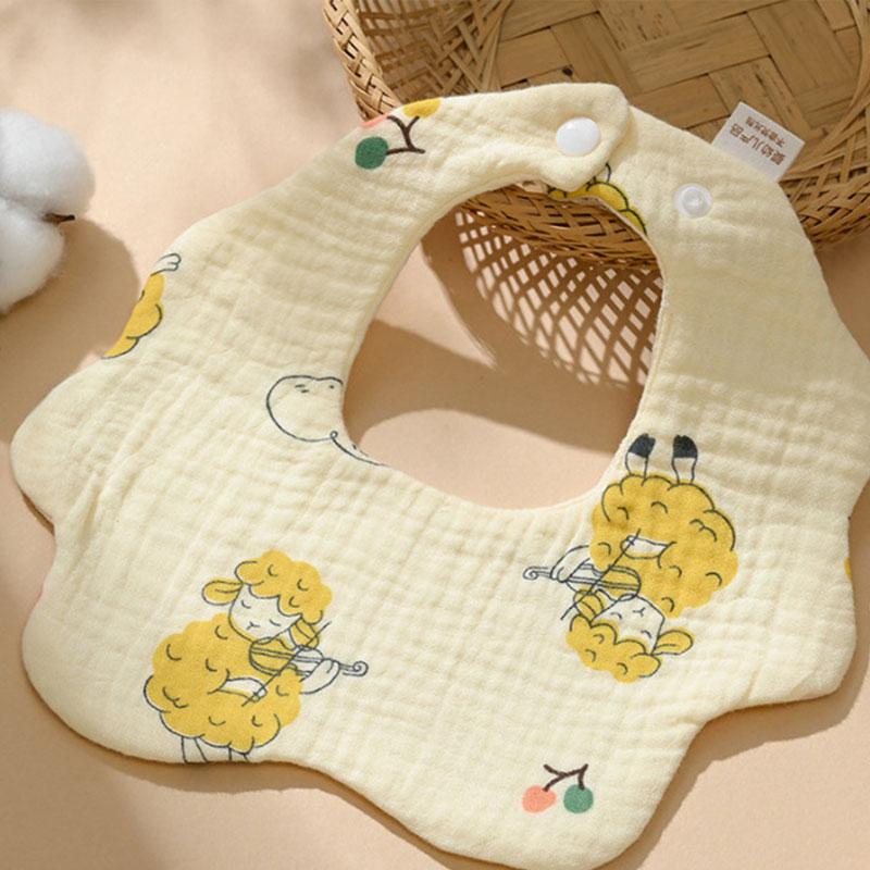 

Милые набивные хлопковые марлевые детские нагрудники, регулируемые, мягкие, впитывающие, для кормления новорожденных, слюнявые полотенца, шарфы для младенцев, прорезывающихся зубов Style 2