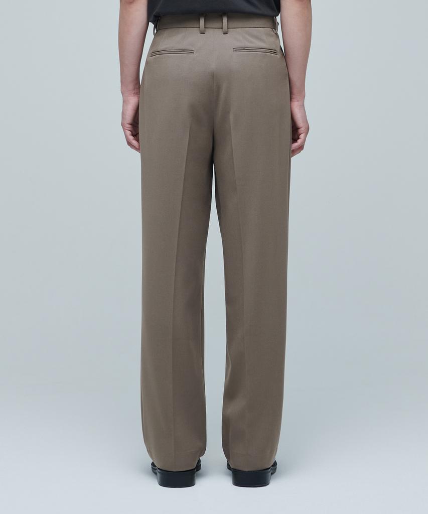 Musinsa Standard Side Adjust Two-Tuck Wide Slacks [Dusty Beige]