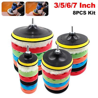 Kit Lustruire Auto 3/5/6/7 Inch Pad Lustruire Disc Lustruire Auto Burete Ceruire Mașină de Lustruit Auto Buffing Pentru Mașină de Lustruit Adaptor Burghiu