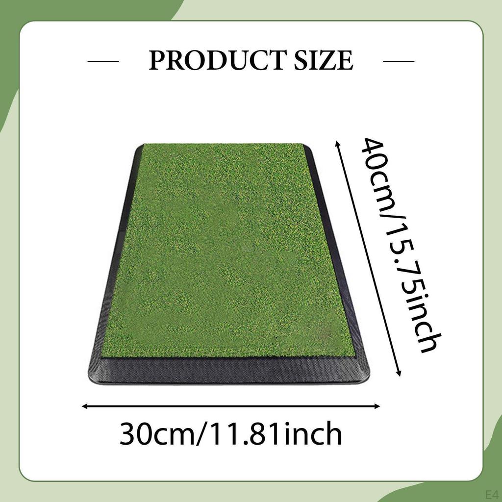 Golf Hitting Mat Practice Drive Training Portable Gear Artificial Turf Pad Rubber Base for