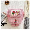 Kawaii Kids School Bag Large Capacity Cute Strawberry Embroidery Student Mochila Nylon Dots Campus Bag for Teenager Girl