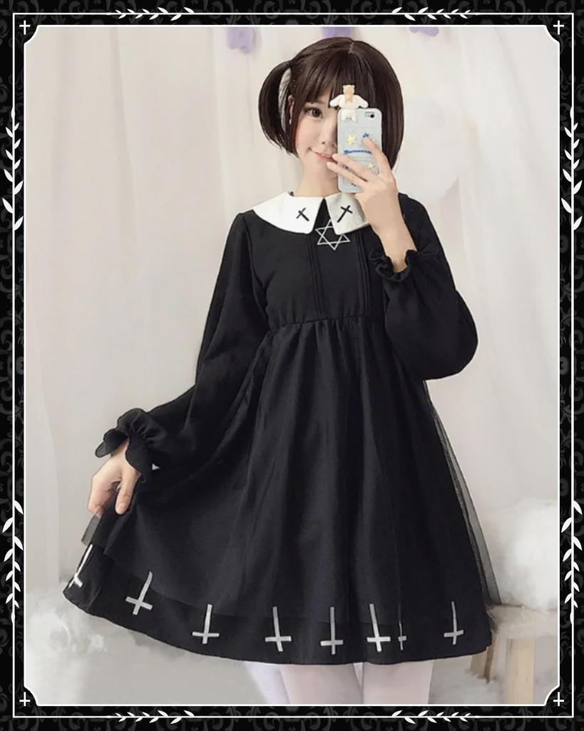 Gothic Lolita Dress Cosplay Lolita Dress Lolita Cute Thick Devil Cosplay Anime Gothic Lolita Cross Clothes cosplay lolita Large Size Maid Lolita