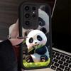 Drink Tea Milk Panda Case For Samsung Galaxy A15 A55 A54 A35 S25 S24 S23 S22 Ultra S21 Plus S20 FE Shockproof Silicone Cover