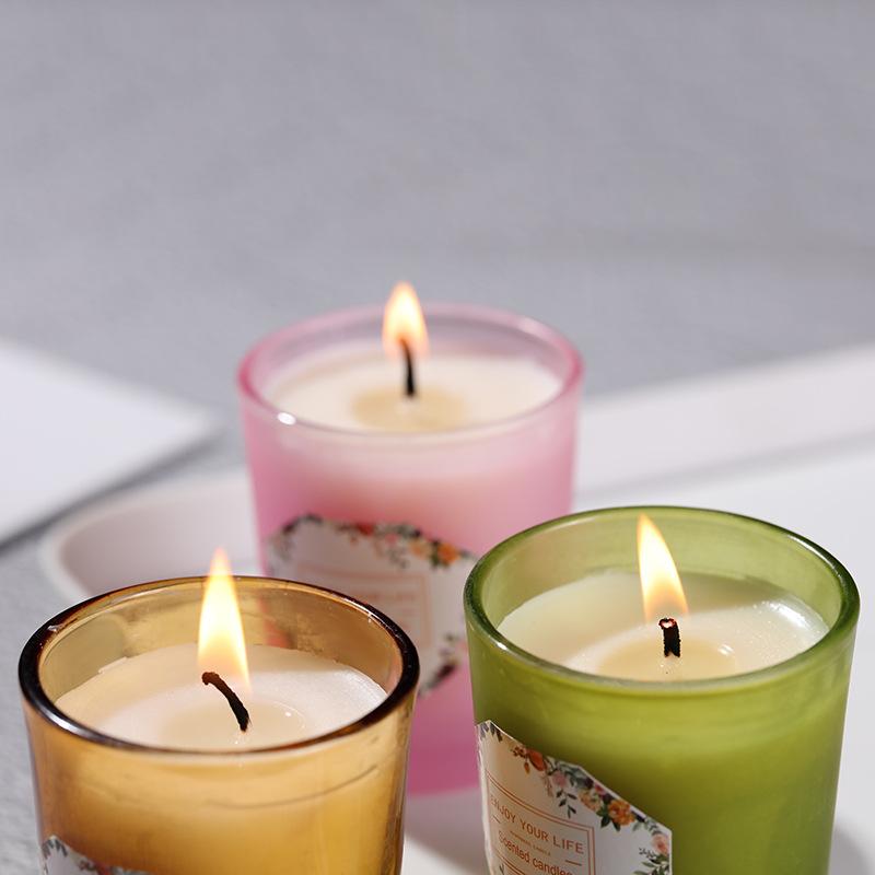 Stained Glass Cup Soy Wax Aromatherapy Candles Wedding Souvenir Fragrance Candles