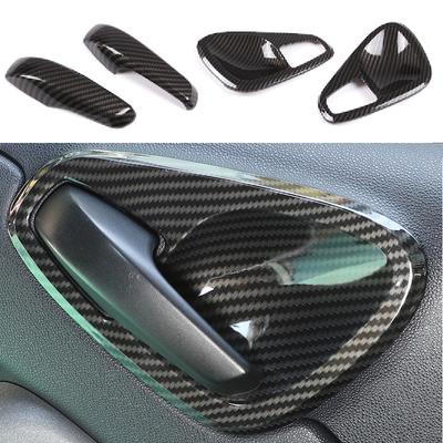 Car Door Armrest Handle Cover Carbon Fiber For Mercedes Smart Fortwo 451 2009-2014 Trim Door Bowl Frame Stickers Interior